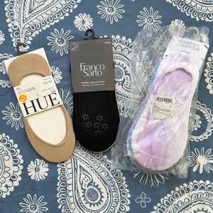 Franco Sarto Black Lace Cut Liner Socks